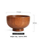 Solid Wood Bowl Large Small Size Soup Bowl Noodle Bowl Household Tableware