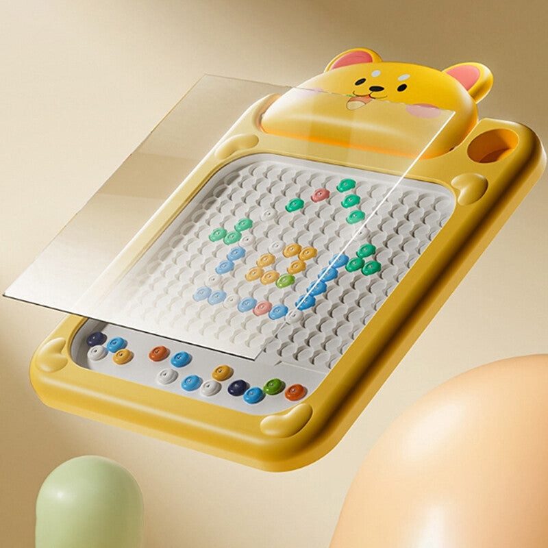 Cartoon Magnetic Drawing Board – Shiba & Bear Dot Art Toy for Kids