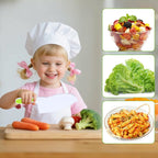 HOTUT 35 Pcs Kids Knife Set for Chopping, Mini Chef Kids Cooking Knife Set with Foldable Storage Box, Crinkle Cutter, Cookie Cutters, Montessori Toys for Christmas Birthday Gifts, BPA-Free