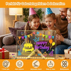 Led Drawing Board,LED Note Board with 7-Color Pens, Light-Up Acrylic Message Board, Glowing Dry Erase Writing & Drawing Board with Stand for Office, School, Home