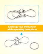 Coogam Brain Teaser Metal Wire Puzzles IQ Test Toy Mind Game Jigsaw for Kids and Adults, Set of 16