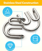 Coogam Brain Teaser Metal Wire Puzzles IQ Test Toy Mind Game Jigsaw for Kids and Adults, Set of 16