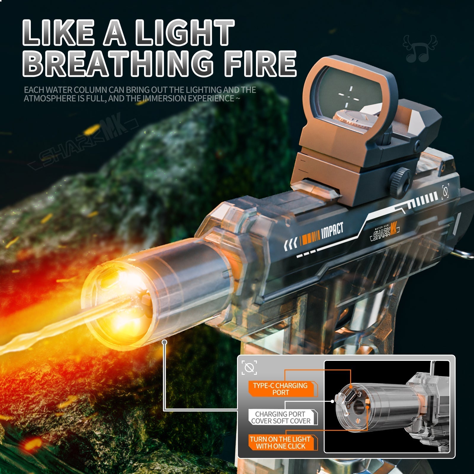 LED-Flash Rechargeable Water Blaster