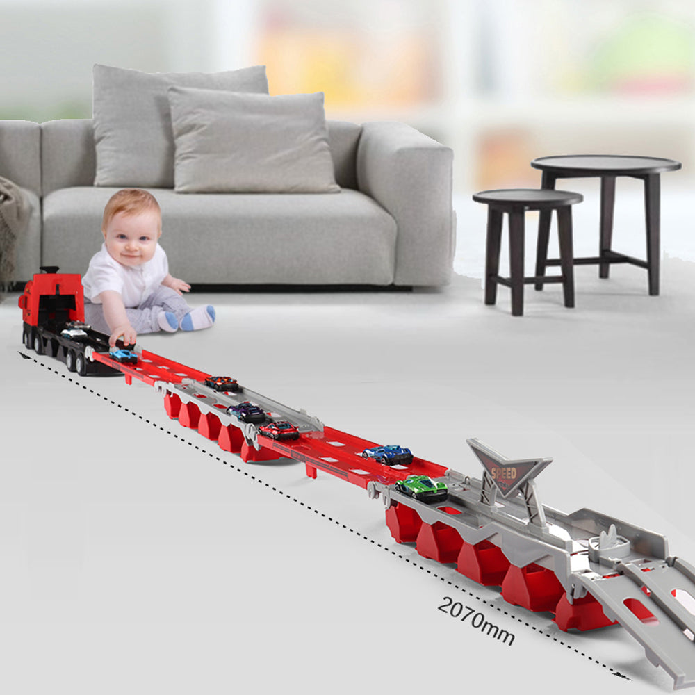 2-in-1 Foldable Truck Race Track