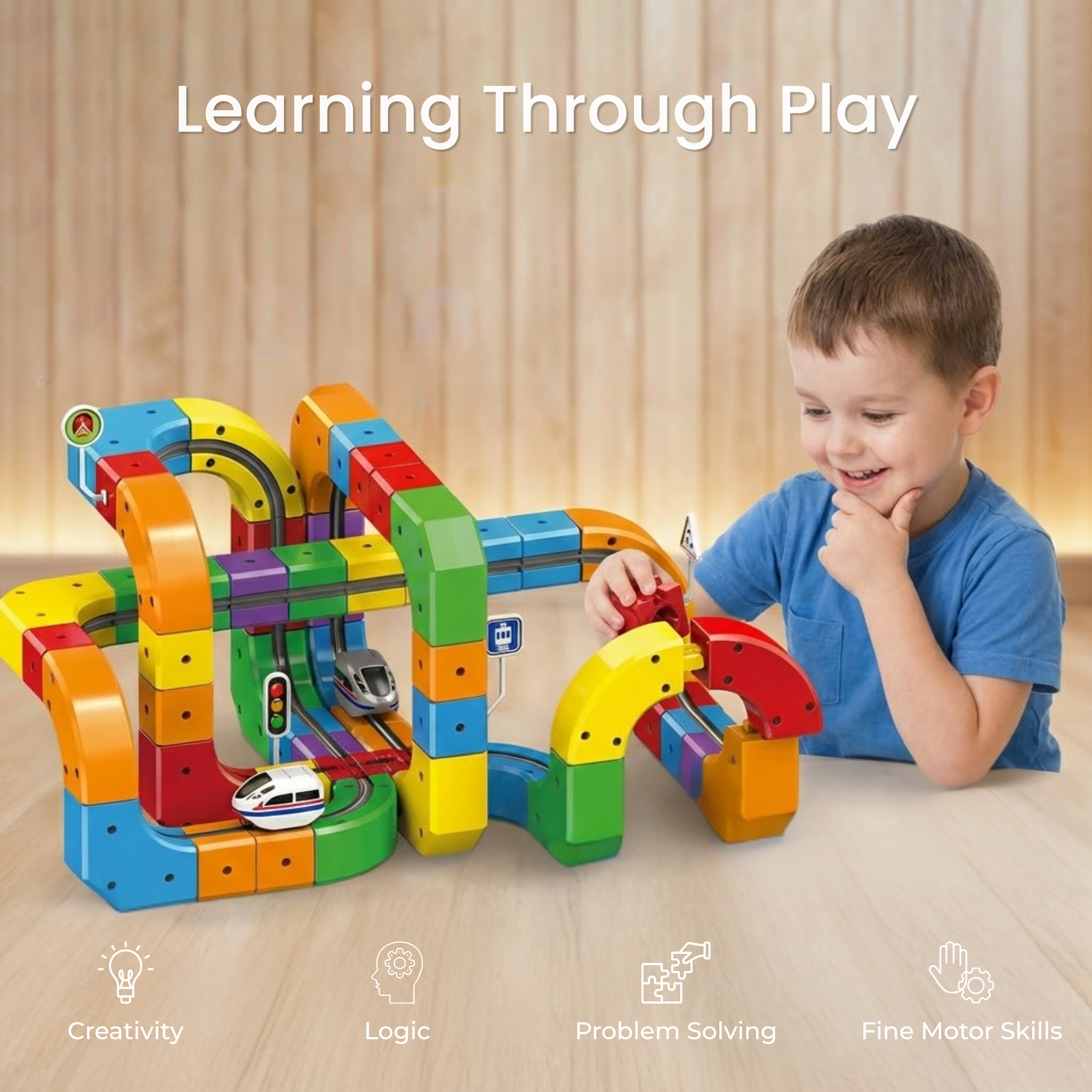 WonderRail™: The Modular 3D Train Track for Curious Little Builders